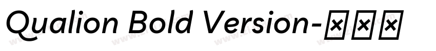 Qualion Bold Version字体转换